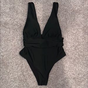 Black One-Piece Swimsuit